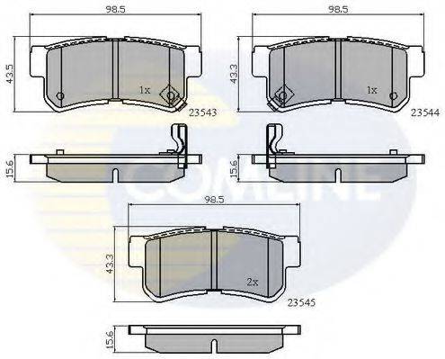 COMLINE CBP31126 Комплект гальмівних колодок, дискове гальмо