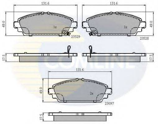 COMLINE CBP3943 Комплект гальмівних колодок, дискове гальмо