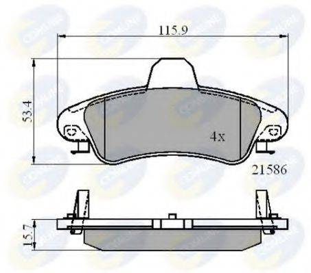 COMLINE CBP01235 Комплект гальмівних колодок, дискове гальмо