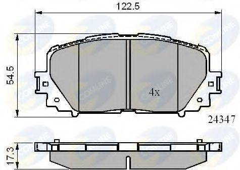 COMLINE CBP01767 Комплект гальмівних колодок, дискове гальмо