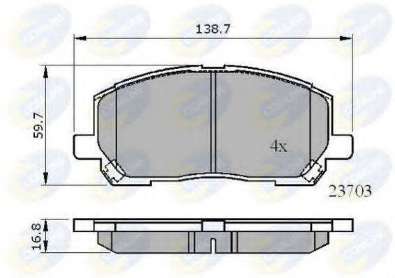 COMLINE CBP01507 Комплект гальмівних колодок, дискове гальмо