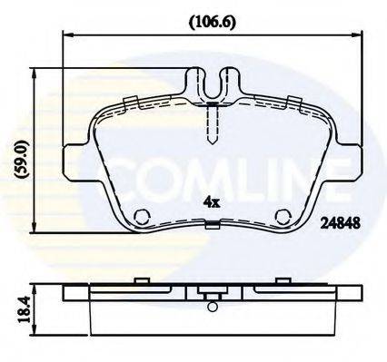 COMLINE CBP02209 Комплект гальмівних колодок, дискове гальмо