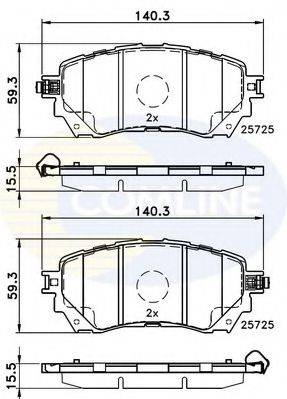 COMLINE CBP32237 Комплект гальмівних колодок, дискове гальмо