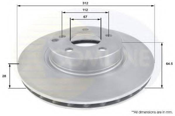 COMLINE ADC1624V гальмівний диск