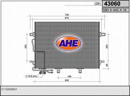 AHE 43060 Конденсатор, кондиціонер