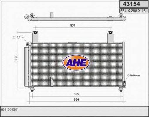 AHE 43154 Конденсатор, кондиціонер