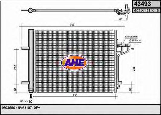 AHE 43493 Конденсатор, кондиціонер