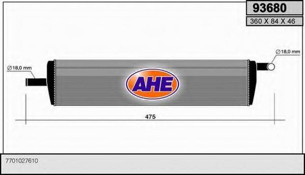 AHE 93680 Теплообмінник, опалення салону