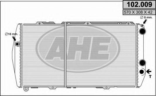 AHE 102009 Радіатор, охолодження двигуна