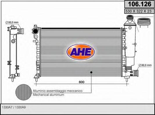 AHE 106126 Радіатор, охолодження двигуна