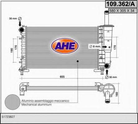 AHE 109362A Радіатор, охолодження двигуна