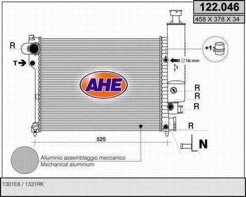 AHE 122046 Радіатор, охолодження двигуна