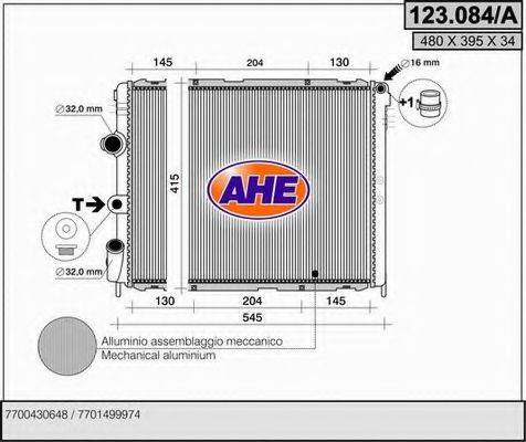 AHE 123084A Радіатор, охолодження двигуна