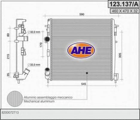 AHE 123137A Радіатор, охолодження двигуна