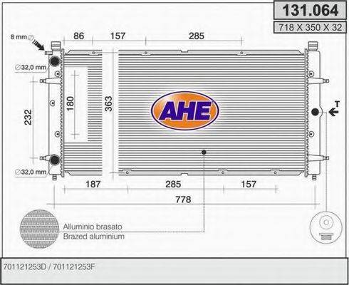 AHE 131064 Радіатор, охолодження двигуна