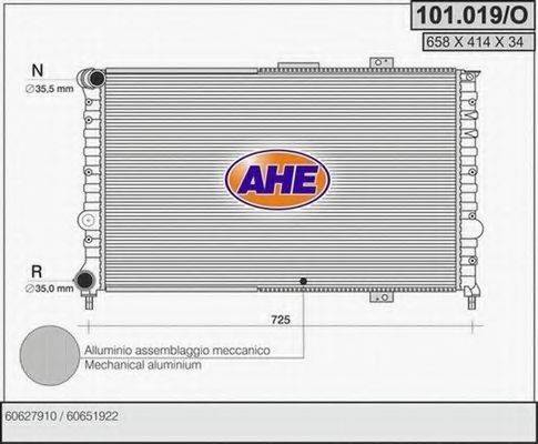 AHE 101019O Радіатор, охолодження двигуна