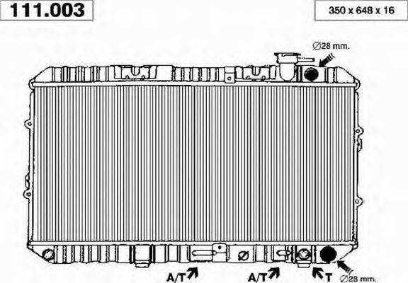 AHE 111003 Радіатор, охолодження двигуна