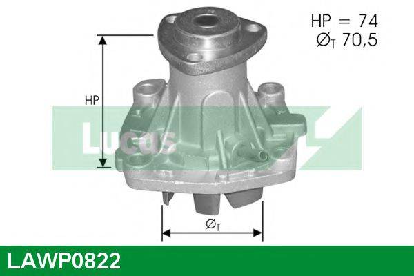 LUCAS ENGINE DRIVE LAWP0822 Водяний насос