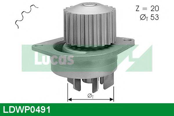 LUCAS ENGINE DRIVE LDWP0491 Водяний насос