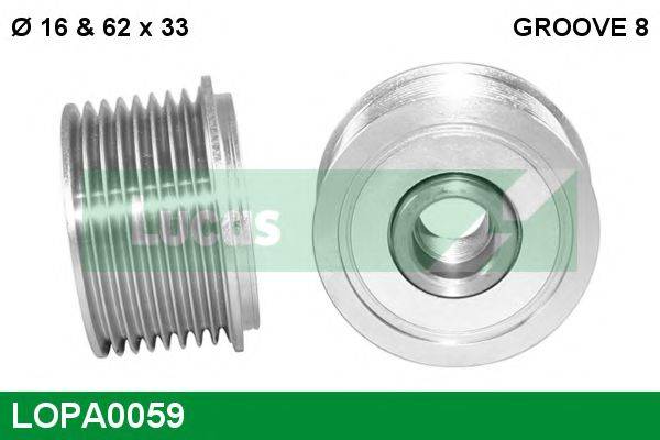 LUCAS ENGINE DRIVE LOPA0059 Механізм вільного ходу генератора