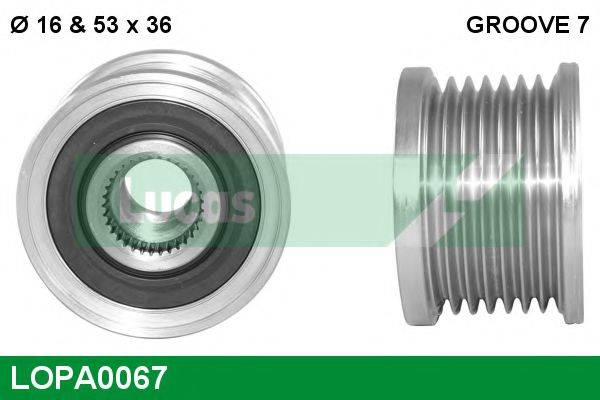 LUCAS ENGINE DRIVE LOPA0067 Механізм вільного ходу генератора