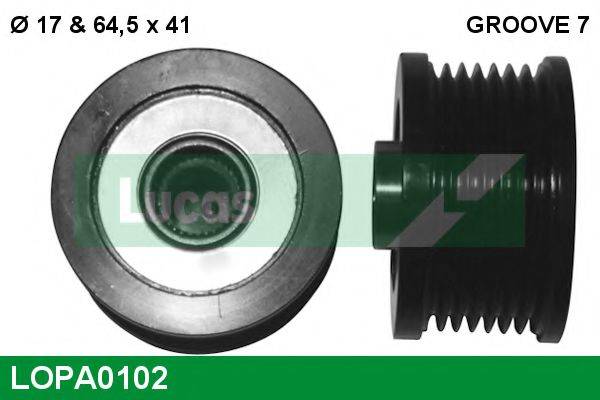 LUCAS ENGINE DRIVE LOPA0102 Механізм вільного ходу генератора