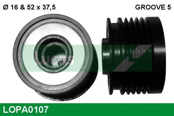 LUCAS ENGINE DRIVE LOPA0107 Механізм вільного ходу генератора