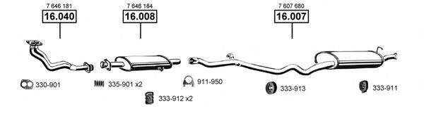 ASMET FI163405 Система випуску ОГ