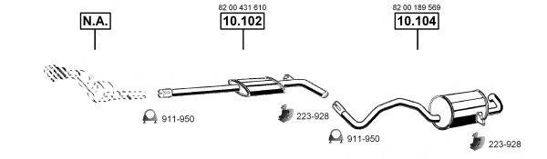 ASMET RE102465 Система випуску ОГ