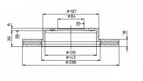 ASHUKI C65010 гальмівний диск