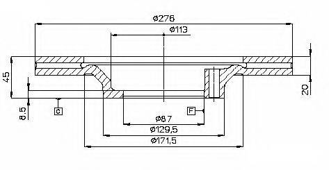 ASHUKI C65205 гальмівний диск