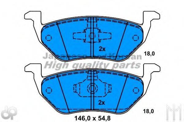 ASHUKI M07540 Комплект гальмівних колодок, дискове гальмо