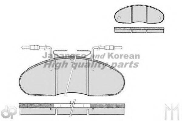 ASHUKI N00922 Комплект гальмівних колодок, дискове гальмо