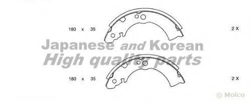 ASHUKI N01103 Комплект гальмівних колодок