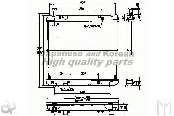 ASHUKI T55003 Радіатор, охолодження двигуна