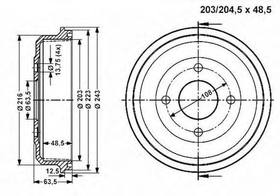 VEMA 801269 Гальмівний барабан