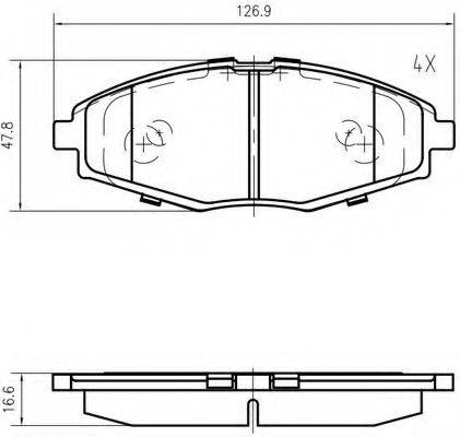 VEMA K605000 Комплект гальмівних колодок, дискове гальмо