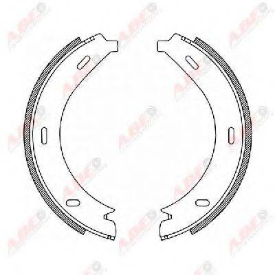 ABE CRM005ABE Комплект гальмівних колодок, стоянкова гальмівна система
