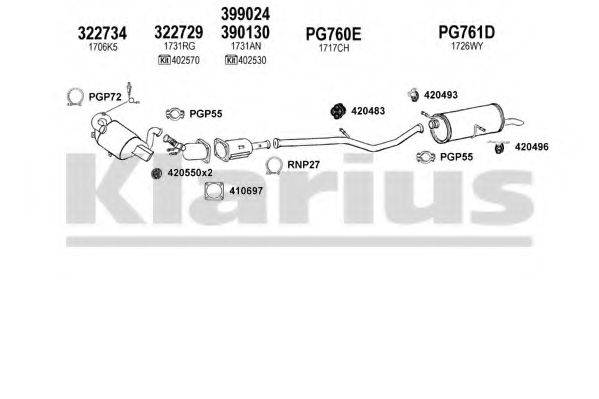 KLARIUS 631277U Система випуску ОГ