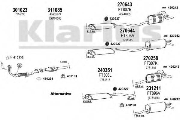 KLARIUS 330459E Система випуску ОГ