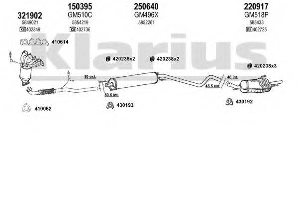 KLARIUS 391398E Система випуску ОГ