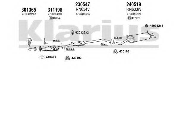 KLARIUS 720891E Система випуску ОГ