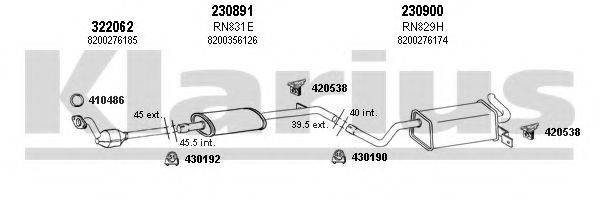 KLARIUS 720863E Система випуску ОГ