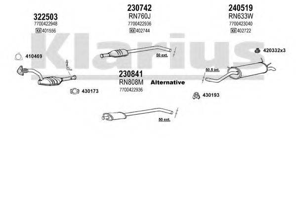 KLARIUS 720937E Система випуску ОГ