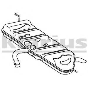 KLARIUS 220904 Глушник вихлопних газів кінцевий
