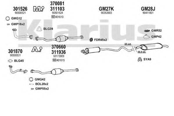 KLARIUS 390954U Система випуску ОГ