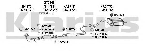 KLARIUS 420189U Система випуску ОГ