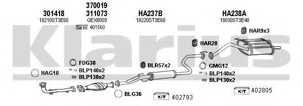 KLARIUS 420200U Система випуску ОГ