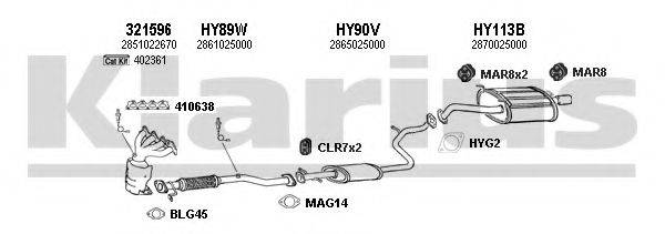 KLARIUS 450055U Система випуску ОГ