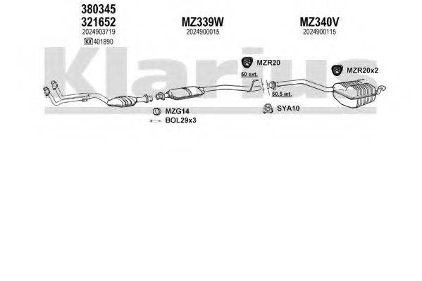 KLARIUS 600245U Система випуску ОГ